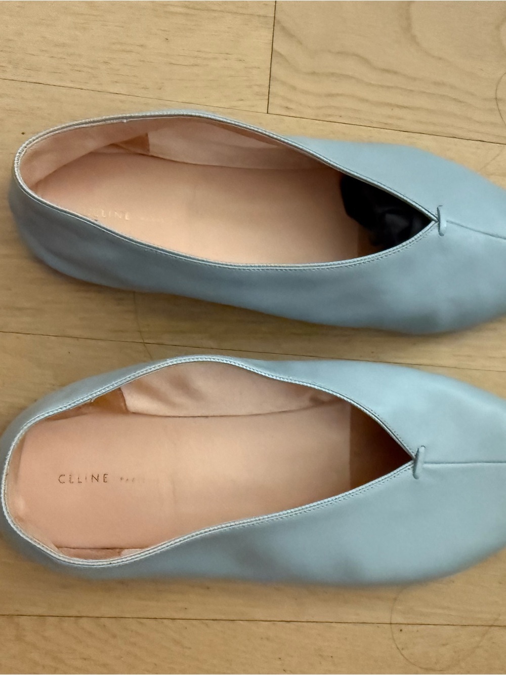 EUC Old Celine Phoebe Philo Babouche Soft Leather Pointed Flats Pale Blue 37.5 - Picture 6 of 7